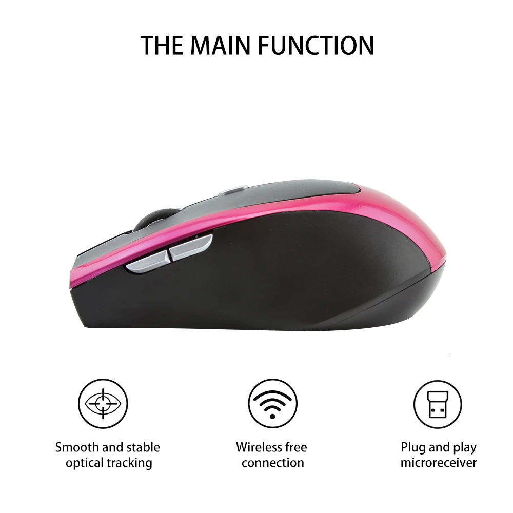 CHYI Беспроводная игровая компьютерная мышь Mini Gamer Usb Оптический, эргономический ПК игровая мышь 6 кнопок 1600 dpi офисные мыши для Mac ноутбука