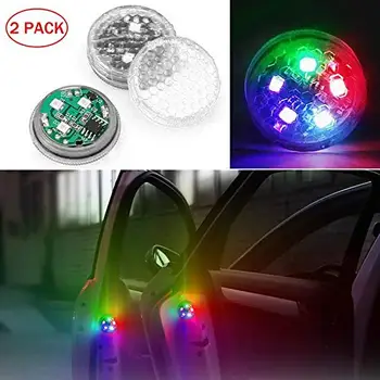 

2 Pack Car Door Warning Light, Flashing Light, Built-in Magnetic Sensor, Anti-Collision Gate Warning Light