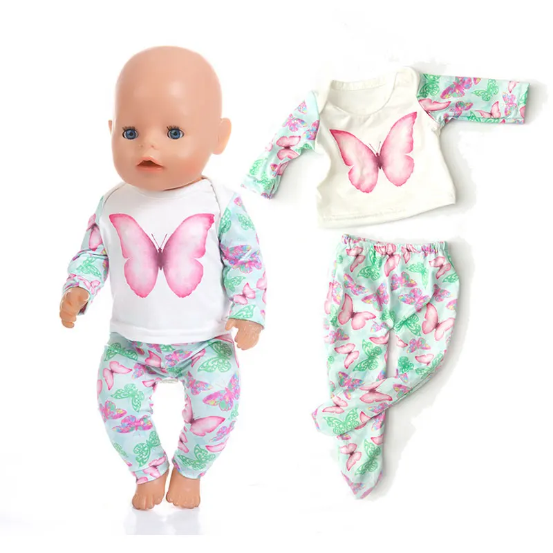 Новая кукольная одежда для новорожденных 18 дюймов 40-43 см Единорог Альпака платье с рисунком кактуса кукольная одежда для ребенка подарок на день рождения на праздник