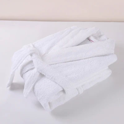 Lovers махровый халат для мужчин и женщин, однотонное полотенце, одежда для сна, длинный банный халат, кимоно, Женское убранство халат подружки невесты, халаты - Цвет: White