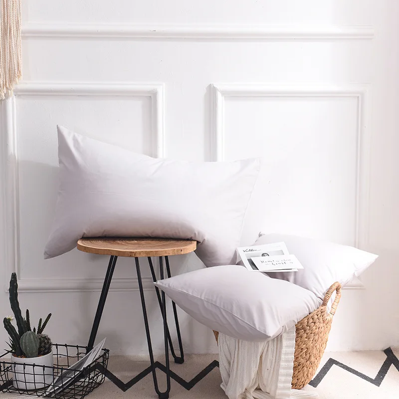

Cotton Pure Color Single Pillowcase Home Hotel Bedding Soft Smooth Pillow Case White Comfortable Decorative Pillows Cover