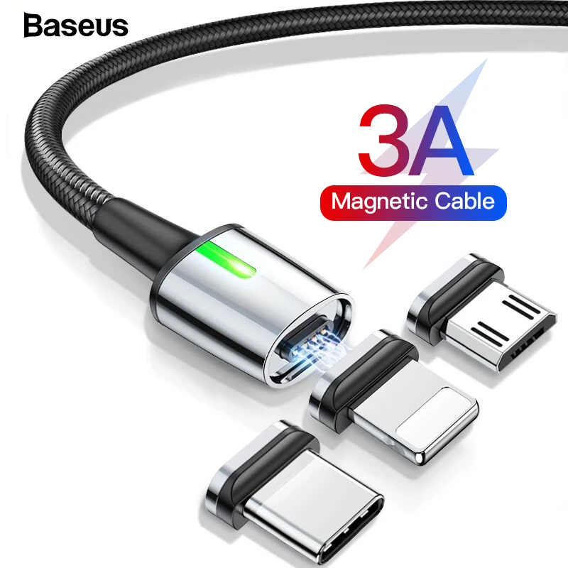 Baseus Магнитный Micro USB кабель для iPhone Samsung Быстрая зарядка магнит зарядное устройство адаптер USB Type C кабели для мобильных телефонов провод шнур Baseus Магнитный Micro USB кабель для iPhone Samsung Быстрая зарядка магнит зарядное устройство адаптер USB Type C кабели для мобильных телефонов провод шнур