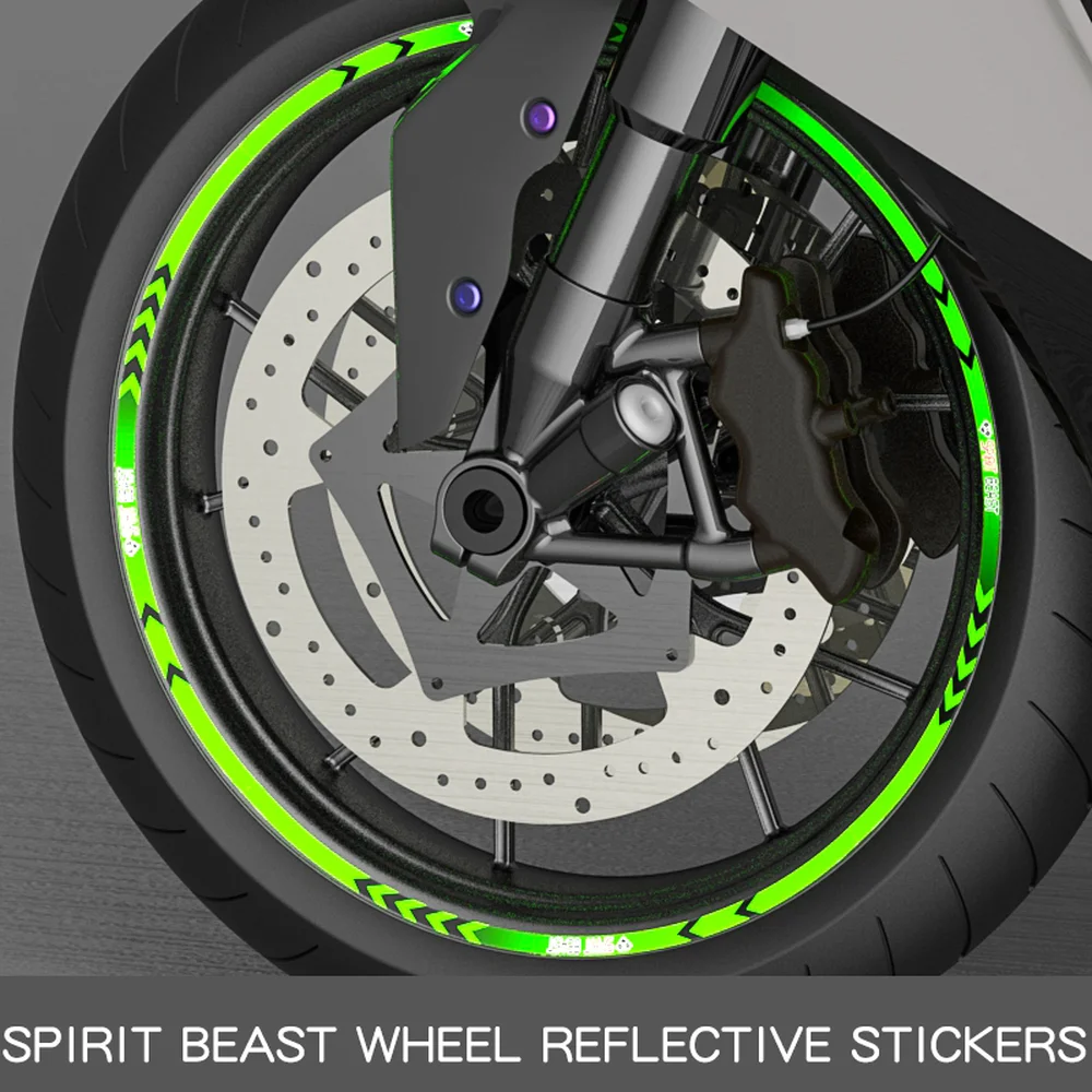 Светоотражающие наклейки на шины для мотоцикла 10-18 дюймов Honda Suzuki Yamaha Kawasaki KTM BMW