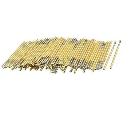 

100 Pcs 9100V 1.5mm 4-Point Crown Tip Dia Spring Test Probes Pins