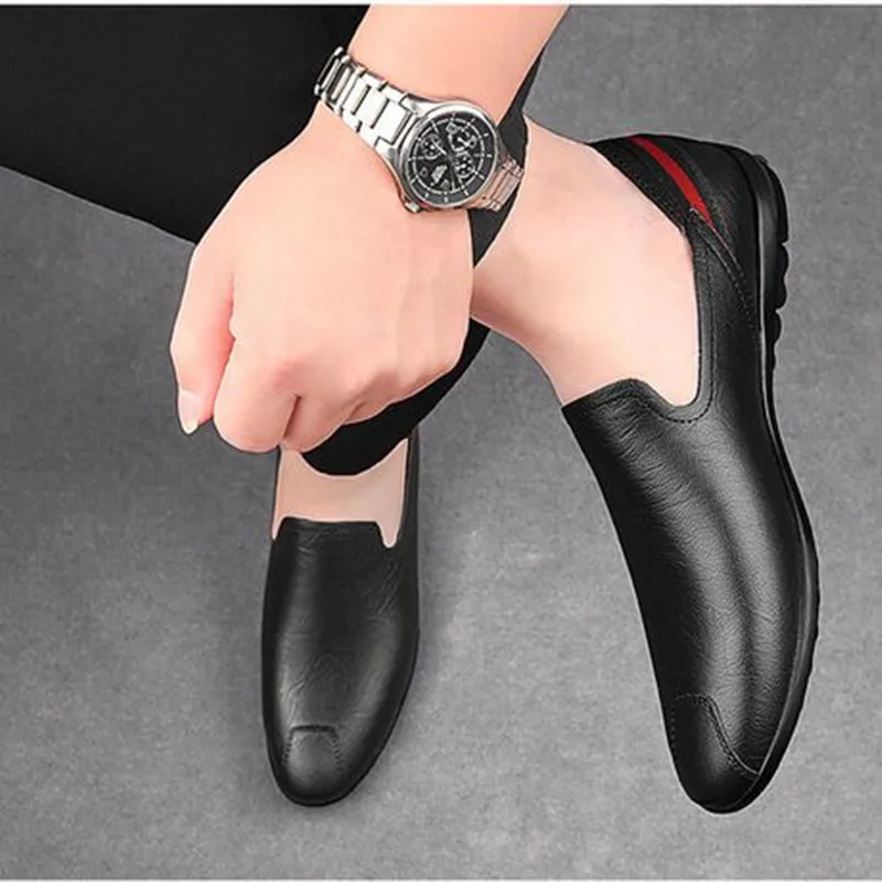 Mens Driving Shoes Genuine Pu Leather Slip On Flat Boat Man Footwear casual shoes,casual sneakers,leather shoes,fashion sneakers