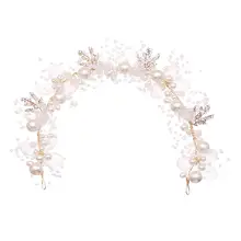 Цветок лист жемчужный обруч для волос повязка на голову для женщин девочек