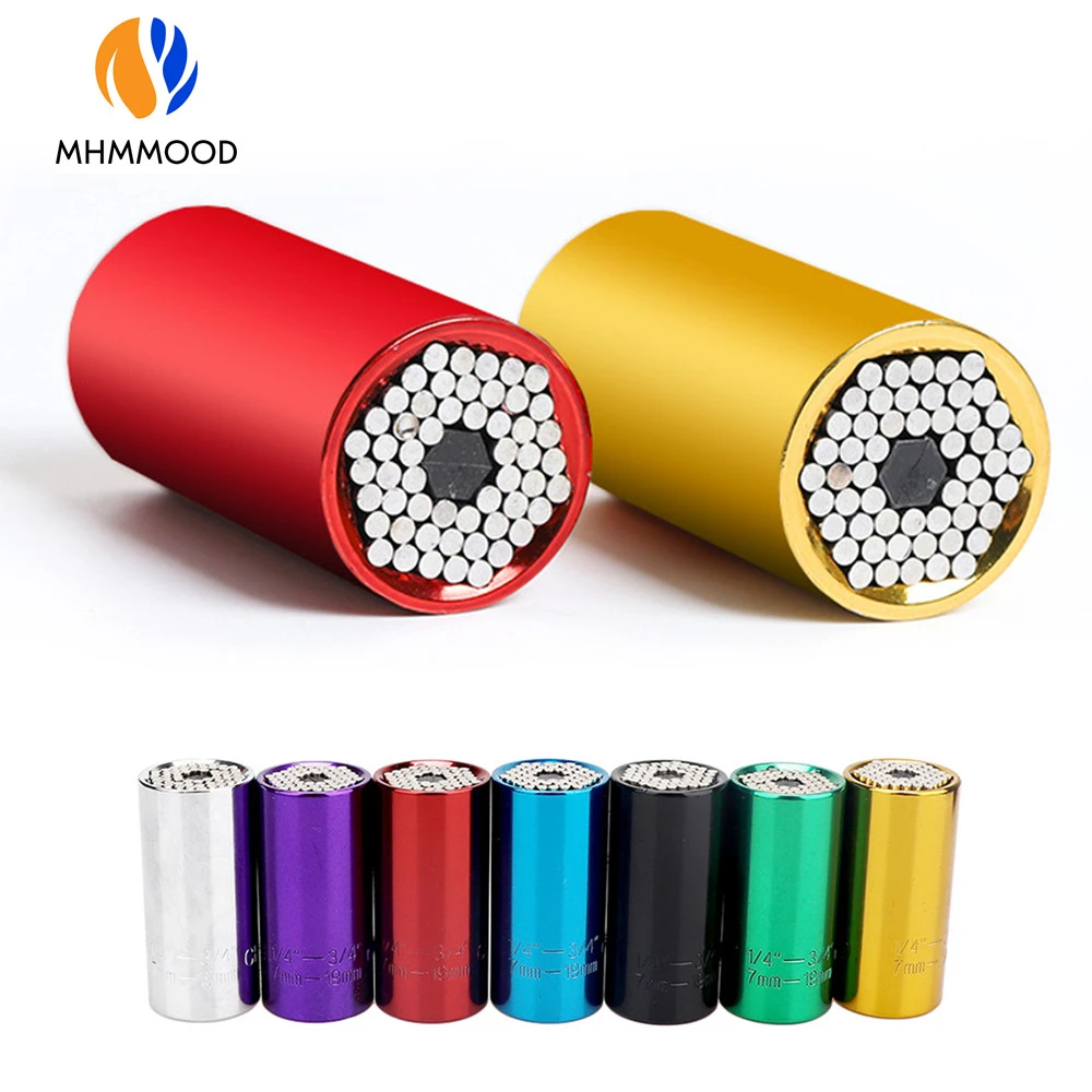 

Universal Hardware Torque Wrench Head Set Socket Sleeve In Wrench 7-19mm Spanner Key Magic Grip Portable Multi Hand Tools