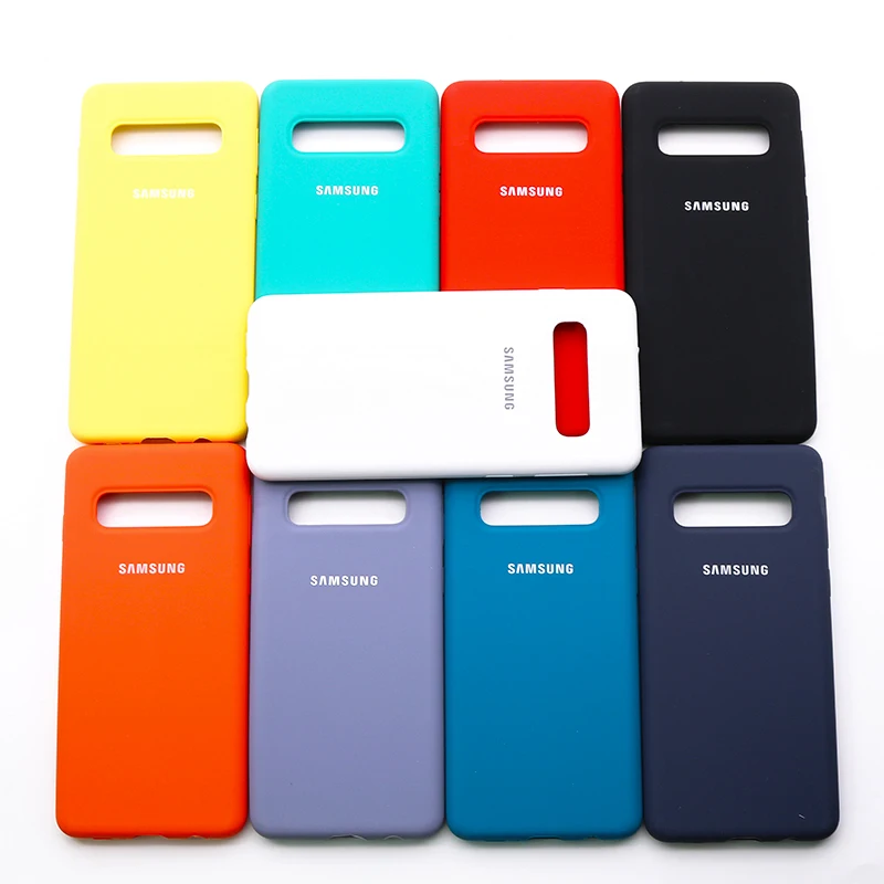 Силиконовый чехол S10Plus 100% Оригинальный для Samsung Galaxy S10e шелковистая мягкая на