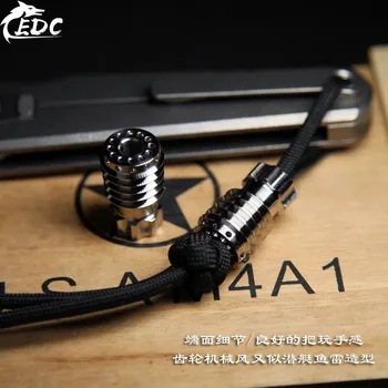 

A244 Laser Titanium Knife Pendant Can be equipped with Tritium lamp Flashlight Pendant Pendant Necklace Pendant Umbrella Pendant