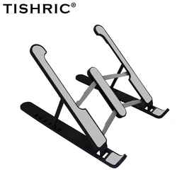 TISHRIC-soporte portátil de plástico y aluminio, ajuste de 6 velocidades, utilizado para refrigeración de ordenador portátil de oficina