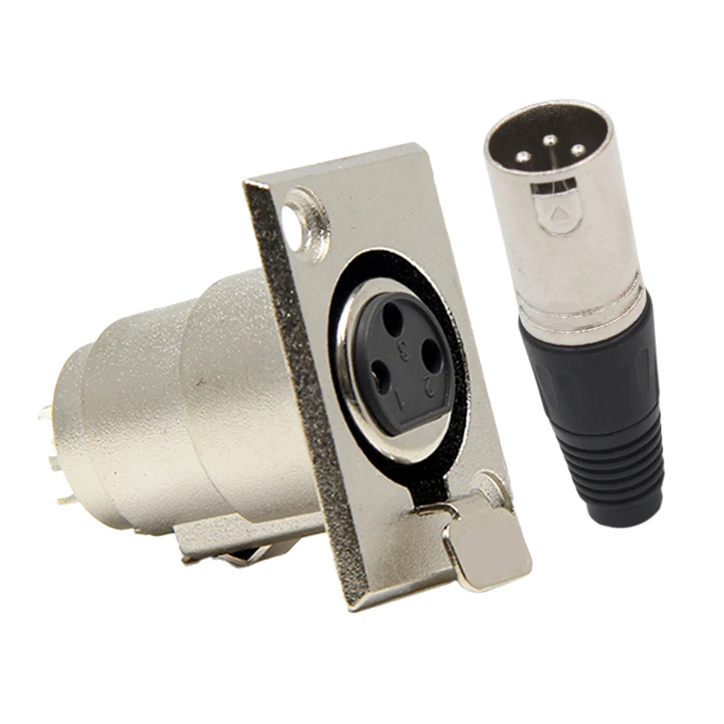 3Pin XLR Мужской Mic аудио кабель Разъем + гнездовой разъем | Спорт и развлечения