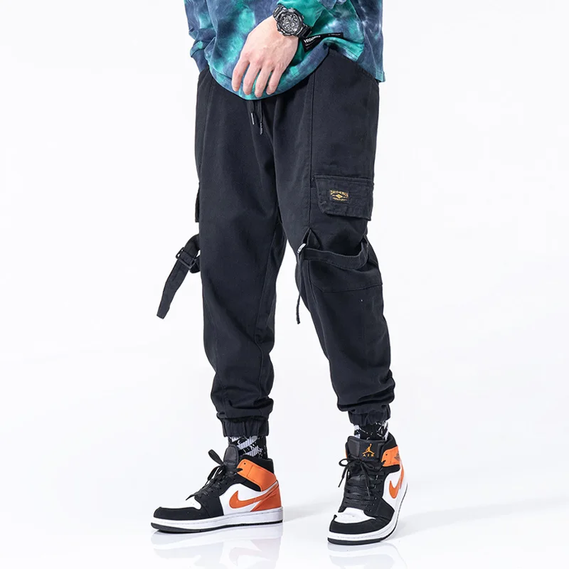 

Japanese Fashion Men Jeans Loose Fit Big Pocket Casual Cargo Pants Vintage Designer Wide Leg Trousers Streetwear Hip Hop Joggers