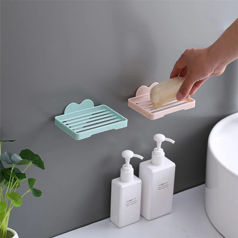 Bathrom пластиковый дренаж для мыла коробка с держателем крепкая присоска мыльница