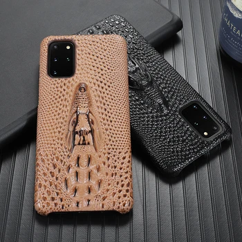 

For Samsung Galaxy S10 S 20 Ultra Business Case Crocodile skin pattern Cover For Samsung S20+ S 10 20 Plus 5G Cover Flex Bumper