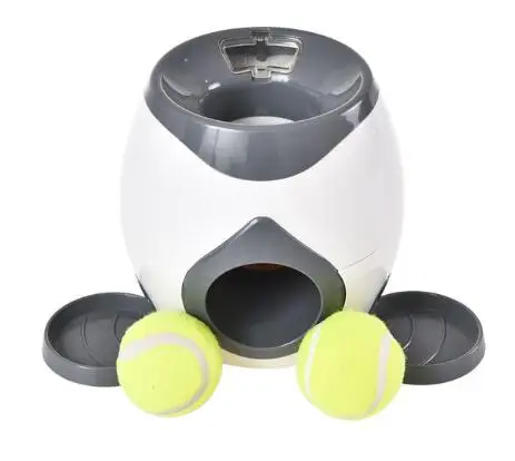 Интерактивная теннисная пусковая установка для собак, игрушки для домашних животных, автоматическая машина для метания мячей, устройство для дрессировки собак, игрушка для мяча - Цвет: gray