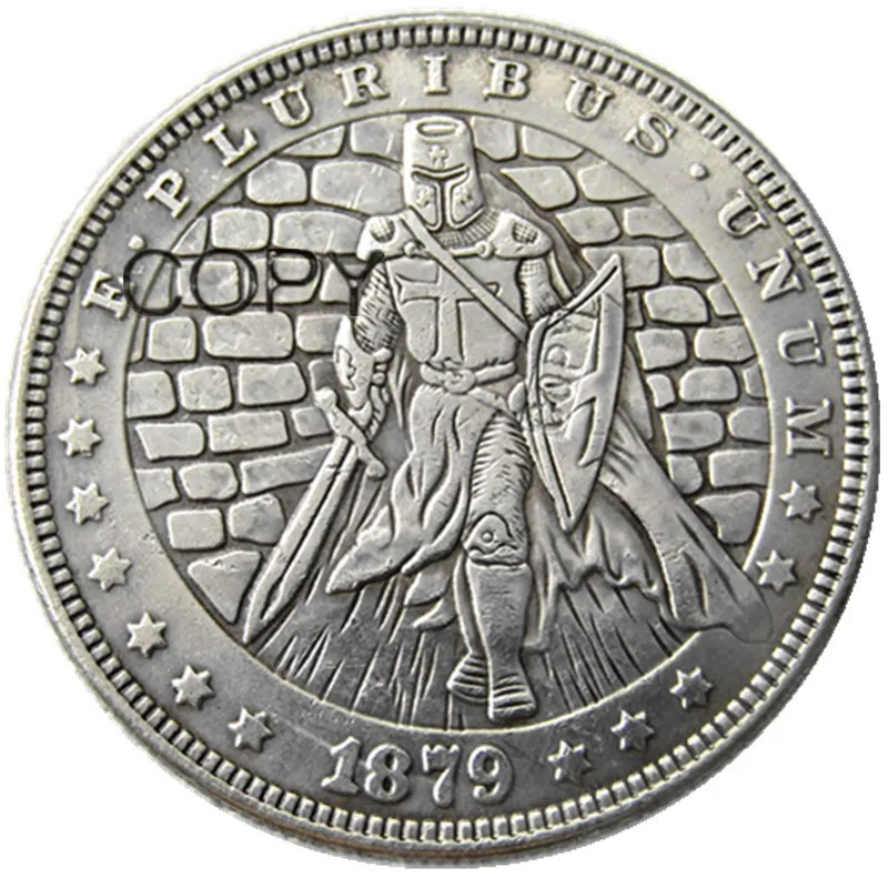 

HB(86)US Hobo 1879 Morgan Dollar Soldier Silver Plated Copy Coins