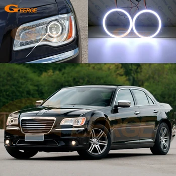 

For Chrysler 300 2011 2012 2013 2014 HALOGEN headlight Excellent Ultra bright COB led angel eyes kit halo rings