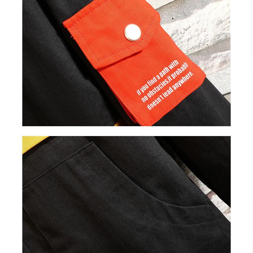 Deals 2019 New Fashion Men spring High quality pure cotton Tooling jacket/Male Lapel blendent loose hip hop punk style leisure coat