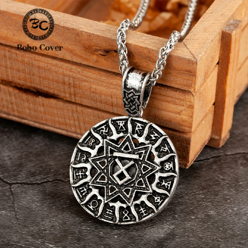 Викинги Vegvisir цепь &quotКомпас&quot ожерелья для мужчин в скандинавском стиле один