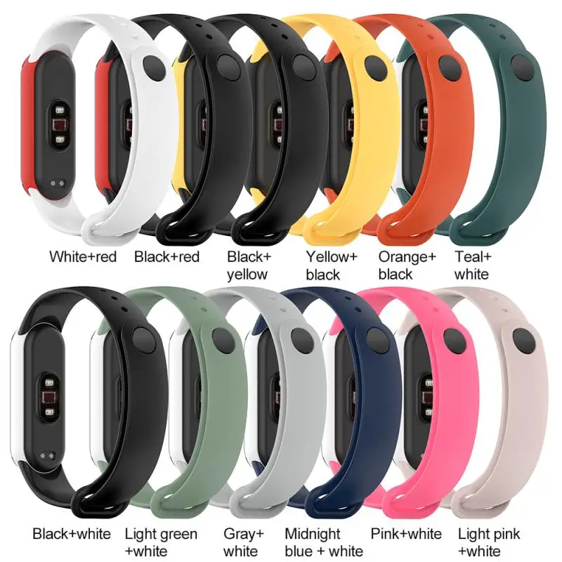 

10 Colors TPU Wirstband For Xiaomi Band 5 Contrasting Color Wristband Original Genuine Dual Color Sports Personality Wristband