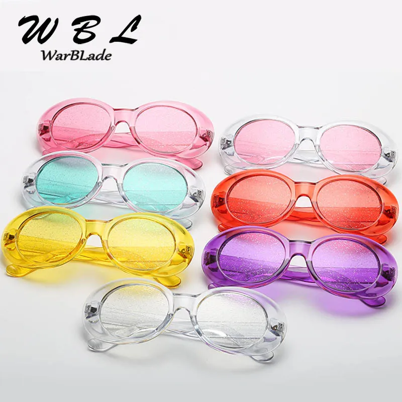 

Овальные Солнцезащитные очки WarBLade для женщин, с гранулированными цветными пластиковыми линзами, 2019