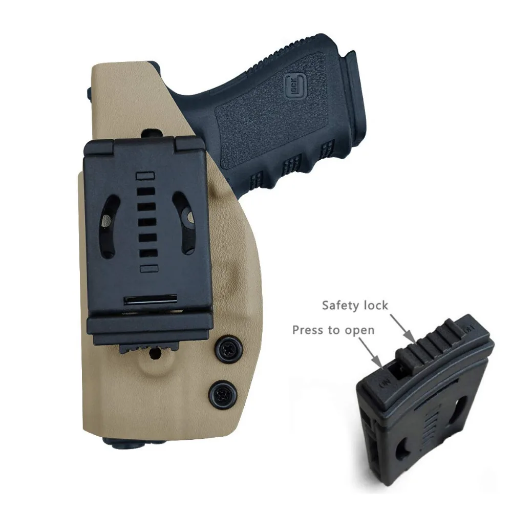 Чехол-Кобура PoLe. Craft OWB KYDEX Подходит для: Glock 19 19x23 32 17 22 31 25 26 27 33 30s чехол для пистолета