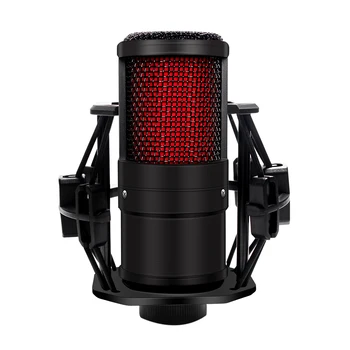 

Studio Recording Wired Condenser Microphone With Shock-proof Mount Black Mikrofon Radio Live Webcast Mic XLR 3.5mm Cable Sound