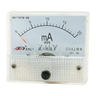 

85C1 Amplifier Ammeter Analog Current Panel Meter DC 0-20mA