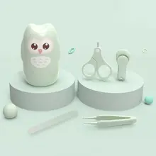 4 в 1 детский набор для ухода за ногтями с милый чехол для новорожденных Детский Набор для маникюра и педикюра