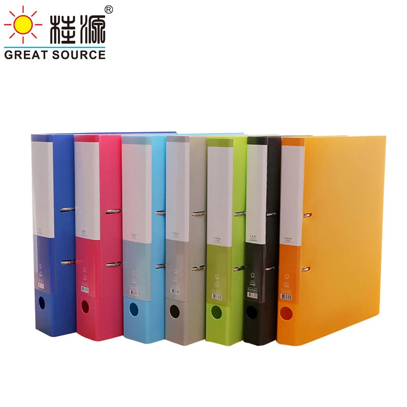 MQQ A4 Lever Arch File StrongLine ABS on Board 55mm (1.97") Spine Pull Stationery Document Storage Assorted Bright Colours(2PCS)