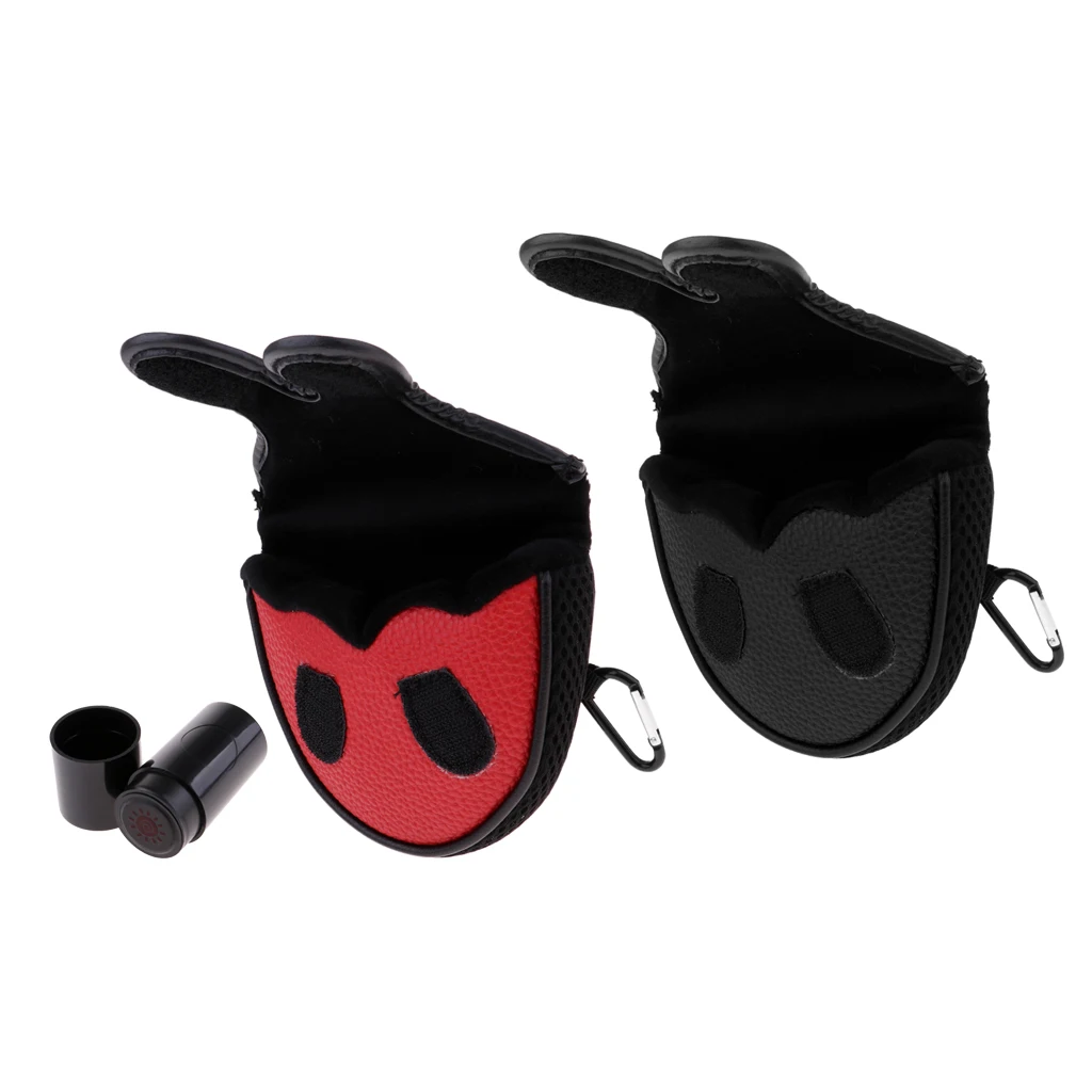 Golf Mallet Head Cover Putter Shaft Protector Guard Sleeve Golf Ball Stamper