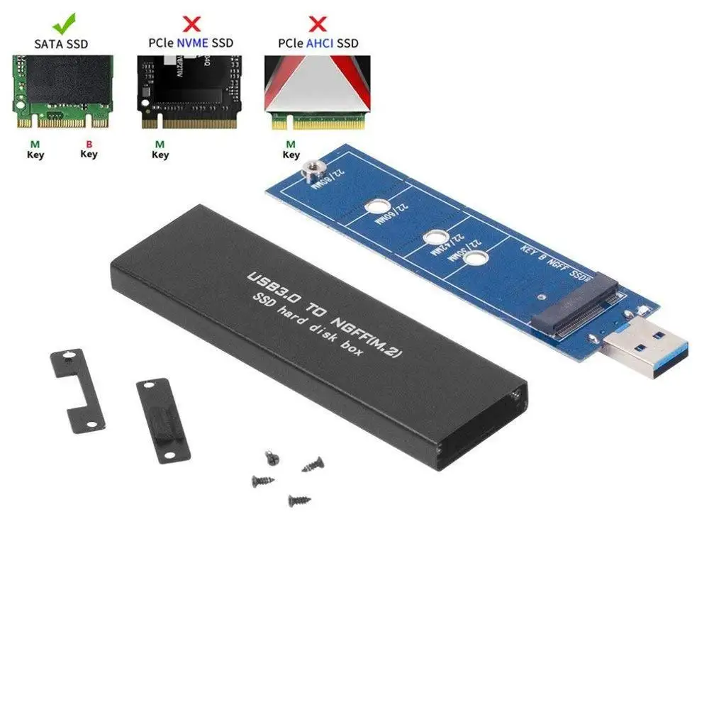 NGFF M.2 USB корпус внешний SSD для USB3.0 для WD Blue Crucial MX500 kingston A400 samsung 860 EVO M.2 SATA SSD