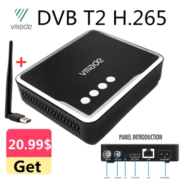 

Vmade DVB T2 Digital Terrestrial Full HD 1080P TV Box HDMI support H.265/HEVC Sound DVB T2 TV Receiver TV Tuner with WIFI DONGLE