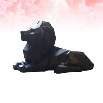 

1pc Lion Statue Ornament Creative Gift Resin Craft Animal King Decor Room Adornment for Office Shop Party