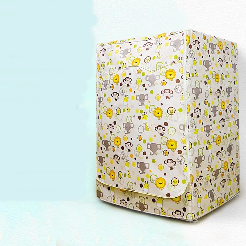 Washing machine cover Silver coated printed waterproof sunscreen for automatic Haier little swan Panasonic beauty - Цвет: as picture show