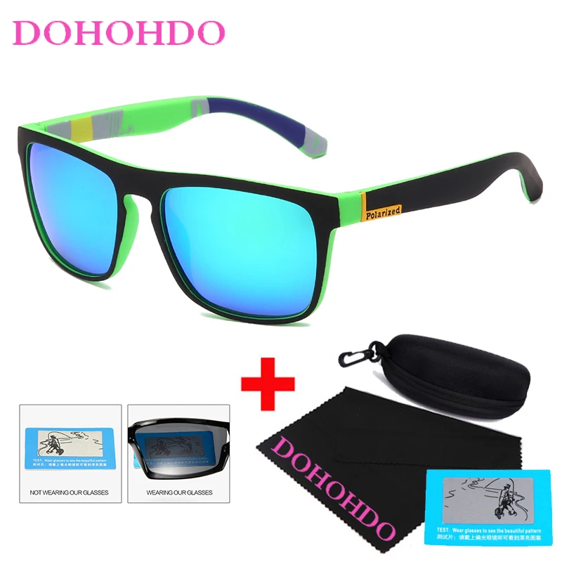 

DOHOHDO Brand Design Square Sunglasses Men Polarized Night Vision Sun Glasses Women Mirror Shades Oculos De Sol Masculino UV400