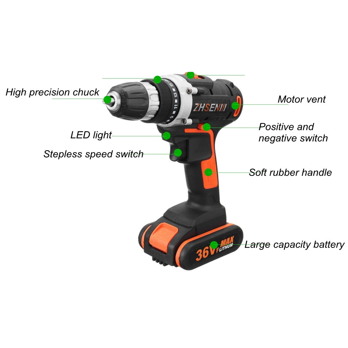3in1 36V Cordless Drill Electric Controller