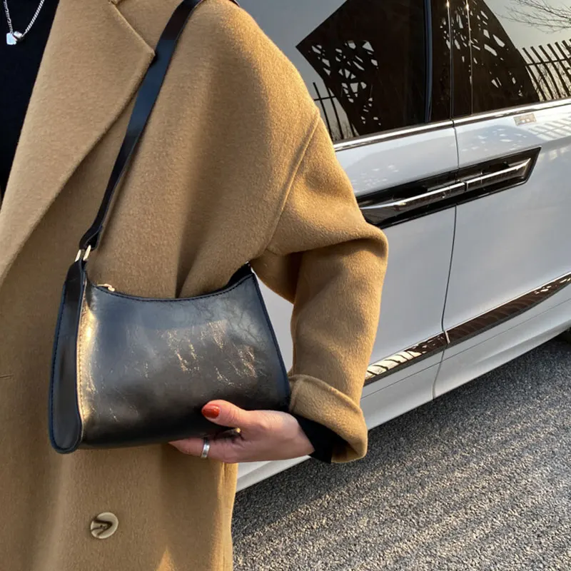 Fashion Retro Baguette Bag Pu Leather Lady Shoulder Bag Simple Style Winter High Quality Female Crossbody Bag Fashion Retro Baguette Bag Pu Leather Lady Shoulder Bag Simple Style Winter High Quality Female Crossbody Bag