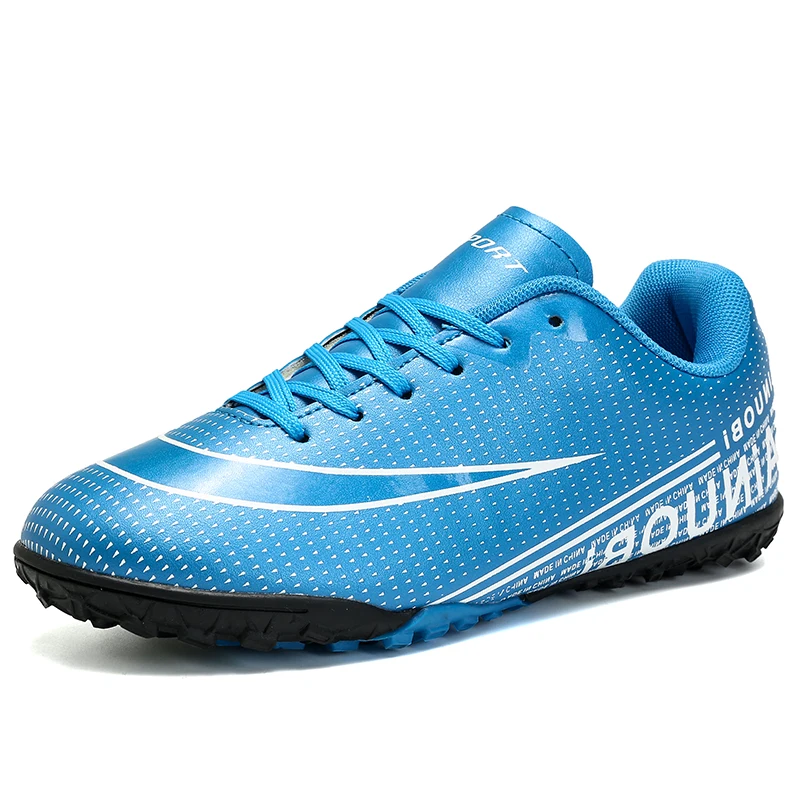 blue A Футбольные бутсы FG AG мужские футбольные бутсы детские футбольные бутсы тренировочные футбольные кроссовки анти-скользкие спортивные кроссовки Прямая поставка - Цвет: blue A