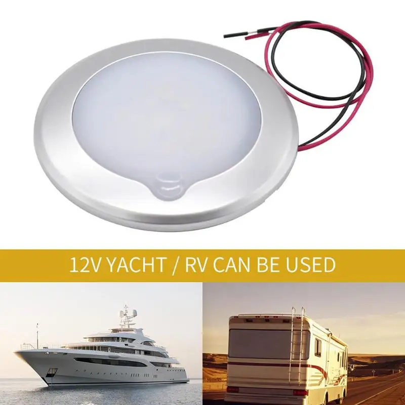 

RV Ship Roof Ceiling Cabin LED Light IP67 Waterproof Touch Dimming Camper Caravan Marine Interior Lamp Lampshade Touch Adjusted