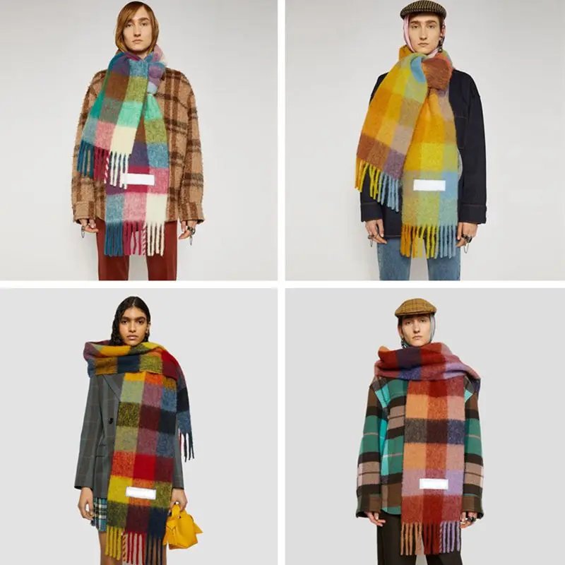 NEW 2021 AC winter scarves for women shawls warm wraps lady pashmina pure blanket cashmere scarf neck headband hijabs stole A2