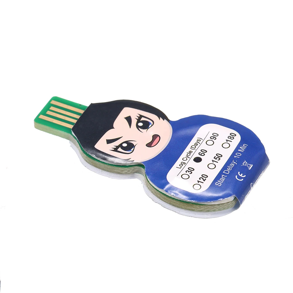 Водонепроницаемый одноразовый USB 2,0 регистратор данных температуры 60 дней холодной цепи термометр рекордер для биологической/медицинской химии