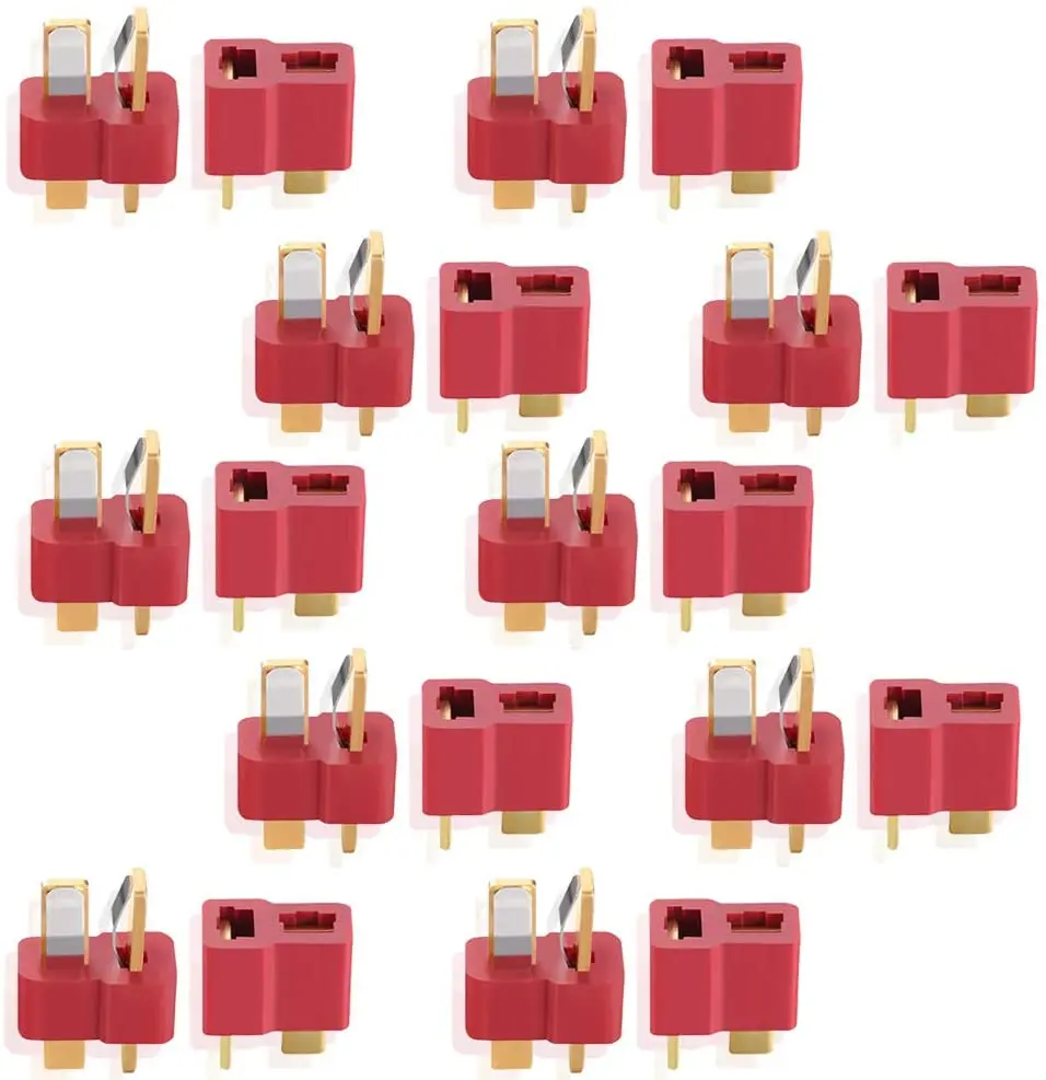 New 10/20 Pcs/Sets T Plug Male &amp Female Deans Connectors Style For RC LiPo Battery Spare Parts | Игрушки и хобби