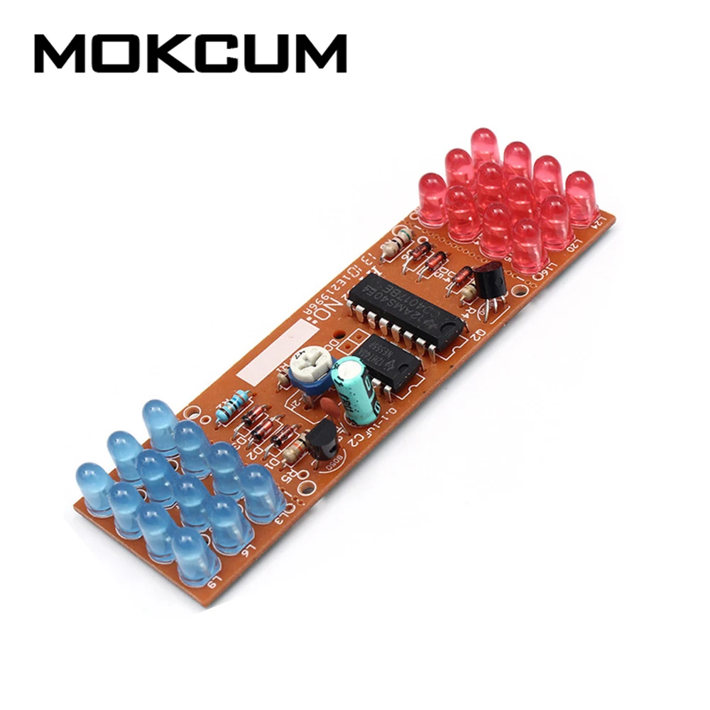 Красный синий двойной цвет мигающие огни DIY Kit стробоскоп NE555 + CD4017 электронная