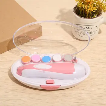 

Baby Electric Nail Grinder Child Manicure Multi-function Led Lamp Abs Safe Baby Nail Clipper Manicure Tools