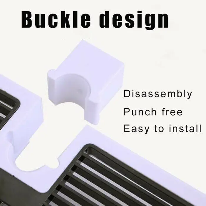 Bathroom Shelf Shampoo Tray Stand No Drilling Floating Shelf Wall Shower Storage Holder Rack Organizer Household Item 4