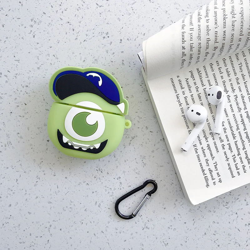 as pic 3D милый мультяшный аниме мягкий чехол для Airpods 2 чехол силиконовый мини-чехол для наушников для Apple Airpods 1 чехол для Earpods - Цвет: as pic