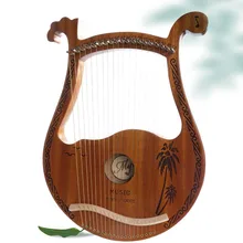 

19 Strings Lyre Harp Wooden Mahogany Music Instrument Gift With Tuning Wrench Lyre Harp With Tuning Tool For Beginner Lyre