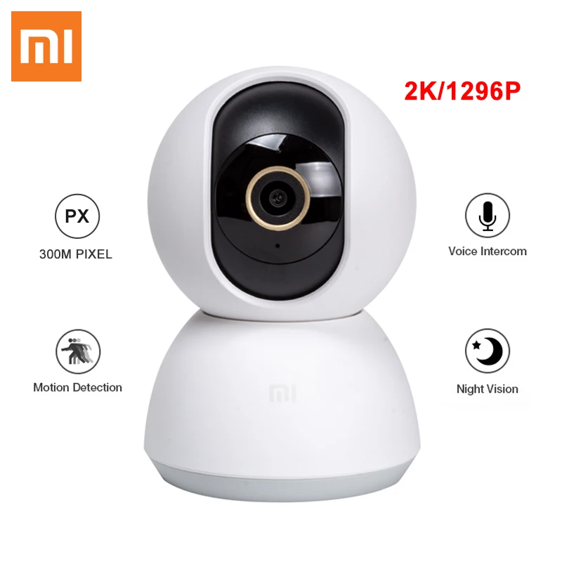 Xiaomi-cámara inteligente Mijia 2K 1296P, Webcam de seguridad con ángulo de 360 grados, WiFi, visión nocturna, Monitor de bebé, IA, detección humana