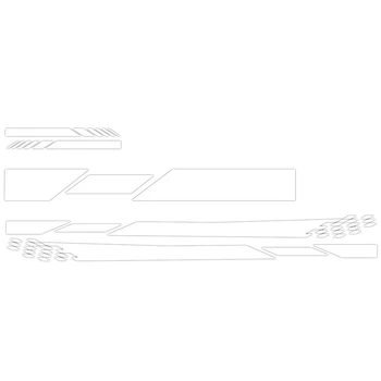 

5Pcs Car Body Decal Racing Rally Sporty Sticker Car Hood Sticker Rearview Mirror Cover Decal Stripe Sticker White